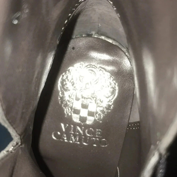 VINCE CAMUTO Kassie2 gray suede leather zipper boots NEW size 9W - Picture 5 of 10